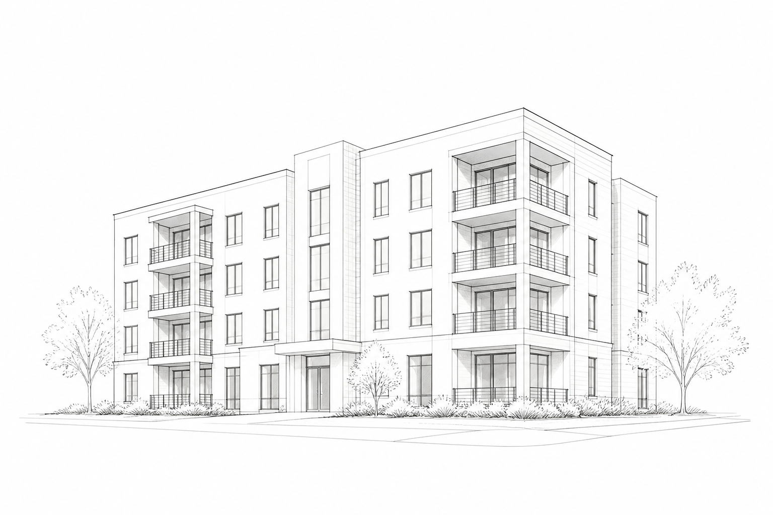 Modern apartment illustration